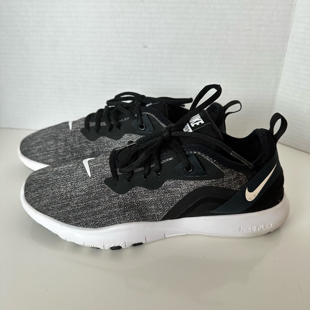 Nike Flex TR 9 Training Shoes Women Size 8.5 Black Anthricite Lace Up AQ7491-002 - Picture 2 of 8